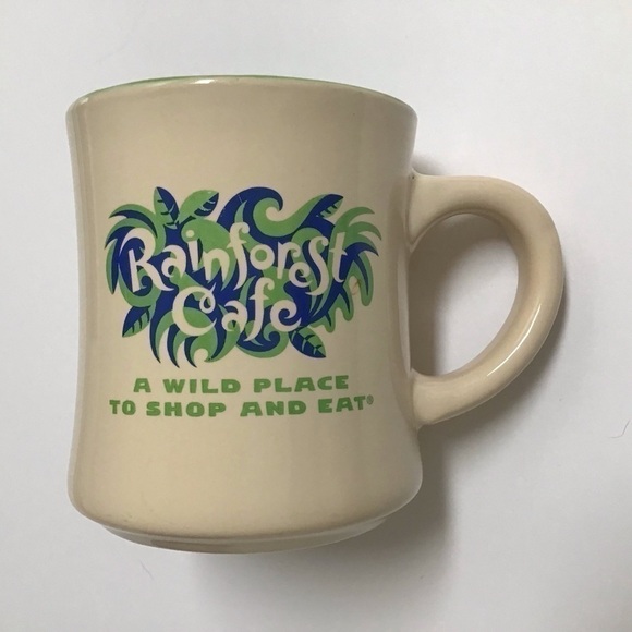 Disney Rainforest Cafe Coffee Mug PAIR A Wild Place To Shop and Eat 1999 Ceramic - Picture 10 of 16
